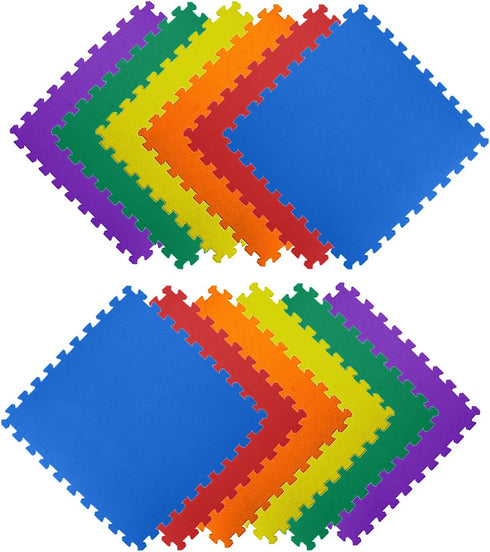 EVA INTERLOCKING Multicolor Mat 1 PACK of 10Pcs 30 x 30